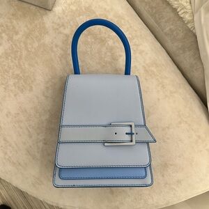 This cool blue handbag that's